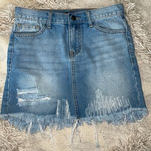 Distressed Jean skirt